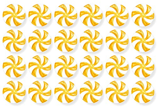 50pcs 35mm Gelb Weiß Weihnachtsbaumschmuck Anhänger Candy,DIY Acryl Weihnachten Swirl Girlande Candy Ornament Weihnachten Deko Christbaumdeko für Weihnachtsbaum Christbaumschmuck Christbaumanhänger