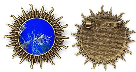 Haken Broche Hippocampe Bleu océan, M