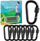 Livaia Robuster 8Er-Pack Karabinerhaken Mit Sicherem Schraubverschluss, Ideal Für Outdoor Aktivitäten, Camping, Wandern, Angeln, Klettern - Stark, Langlebig Und Vielseitig Einsetzbar.