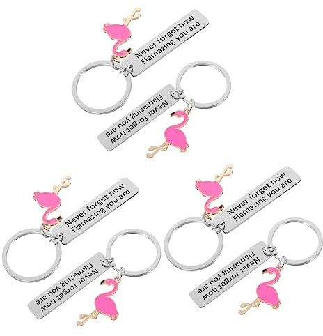 iplusmile 6 Stk Flamingo-schlüsselanhänger Tropischer Schlüsselanhänger Anhänger in Flamingoform Flamingo-schmuck-geschenk Flamingo-liebhaber-schmuck Zubehör Metall Zinklegierung