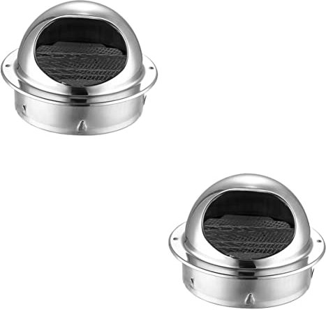 Mobestech 2 Stück Dunstabzugshauben-abluftabdeckung Runder Grill Edelstahl Küchenlüftung Schickes Aussehen