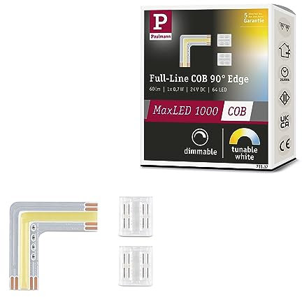 Paulmann 71117 MaxLED 1000 LED Strip Full-Line COB Ecke 0m 0,65W 2000lm/m 2.133LEDs/m Tunable White LED Band erweiterbar
