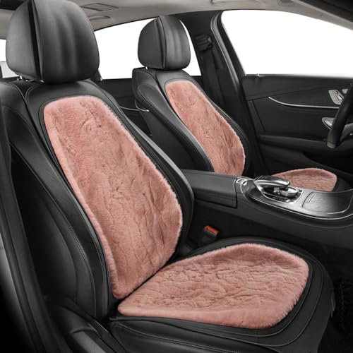 Autositzbezüge Autositzbezug Plüsch für V-W Golf 7 Mk7 2012-2020, Winter Autositzbezüge Set Vordersitzbezüge Rücksitzbezug Sitzüberzug Komplettset Universal Zubehör,Pink