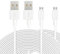OXZEEWEE 2Pack 5M Micro USB Power Extension Cable for Home Security Devices (Wyze, Kasa, Yi, Nest, Blink, Furbo & More), USB A to Micro USB Durable Charging and Data Sync Cord - White