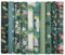 Jukway Lot de 10 carrés de tissu en coton - 25 x 25 cm - Motifs floraux - Pour couture, matelassage, bricolage, travaux d'aiguille, décoration, scrapbooking, travaux manuels - Vert, CL10-2525