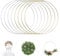 Metallringe zum Basteln, 8 Stück 20cm Metallrin, Hoop Ring Handgemachtes Zubehör DIY Dreamcatcher Runde Metall für Geschenk Dekor(Gold Silber)