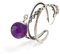 Damen-Knöchelringe – S925 Retro-Ring Mit Mehrschichtigen Kettenlinien, Einfacher Dunkelblauer Kristallkugel-Anhänger, Verstellbarer Offener Damenring, Geschenk Für Frauen, Originelles Schmuckges