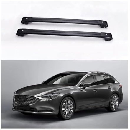 ZXHHXEB 2 Stück Aluminium Dachträger Querstangen für Mazda 6 Estate 2018+,Dachgepäckträger Relingträger Gepäckablage Auto Accessories