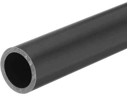 QUARKZMAN Tube Rigide en PVC Tube Rond 19,4mm ID 25mm OD 20cm de Long Gris Foncé pour Conduite d'Eau, Manchon de Câble