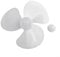 Fan Blade, Low Noise 12 Inch Household Plastic Fan Blade Trefoil Stand/Desk Fan Accessories Replacement Part(Transparent White)