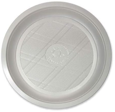 Generico 20/100/200 Piatti piani di plastica RIUTILIZZABILI da 21cm piatti rigidi monouso, piatti Lavabili 20 Cicli in Lavastoviglie ok microonde (200 PEZZI)