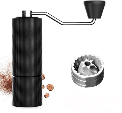 Manual Coffee Grinder, Hand Coffee Grinder with High Precision Stainless Steel Conical Burr, Adjustable Coarseness, Professional Coffee Bean Grinder for Aeropress, Hand Pour, French Press, Espresso