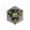 Cusdie D&D - Dadi grandi D20 da 55 mm, con bordi affilati, a 20 facce, fatti a mano, D20, per giochi di ruolo da tavolo Dungeons and Dragons, (bussola fosforescente)