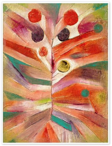 Federpflanze Poster von Paul Klee 50 x 70 cm Orange Wandbilder Wanddeko