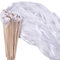 Lot de 100 bâtons de ruban de mariage, baguettes magiques en dentelle pour mariage, Noël, anniversaire, fête, blanc