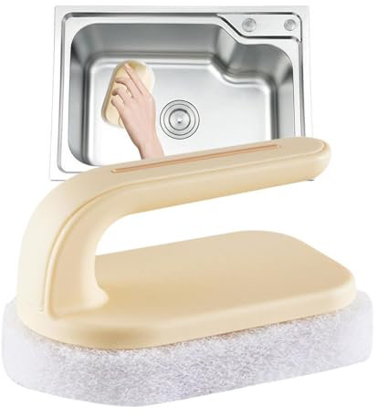 Reinigungsschwamm, Reinigungsschwamm | Scheuerbürste für Badewanne | Dicker Waschreiniger, robuster Reiniger für Glasspülen, Fliesen, Öfen