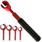 Besttoolifes Adjustable Hinge Gap Wrench Set, Heavy-Duty Red Steel Door Hinge Spacer Adjuster, 4-Piece Precision Gap Tool Kit For Door Alignment And Installation