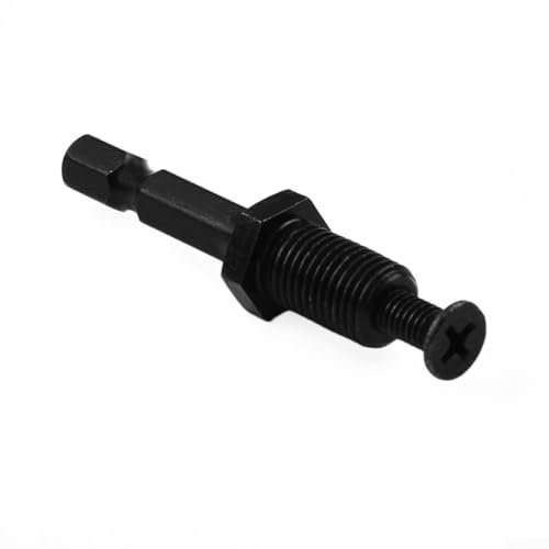 ZWEquipint Adaptador de portabrocas de 1 vástago hexagonal de 4 pulgadas a 3 8 pulgadas, herramienta de conversión de tornillo de rosca macho 24UNF, para taladros eléctricos de 2 13 mm, rango de