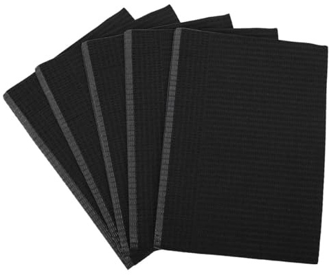 Nappe de Table Noir Jetable en Papier Manucure 125 Pièces | Absorbante, Retient Poussière et Eau, Pratique et Souple, pour Salon de Beauté ou Usage Domestique