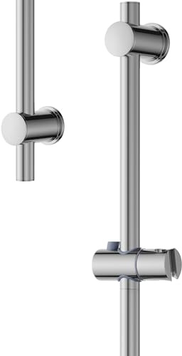 MORADO Barra scorrevole per doccia in acciaio inox,68cm, barra scorrevole per doccia con finitura cromata, regolabile in altezza, durevole e moderno