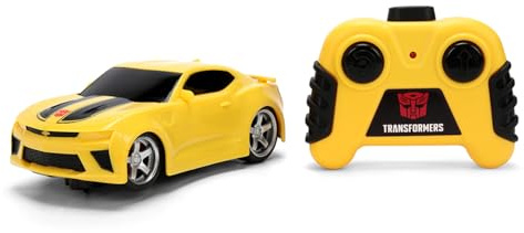 Jada Toys Transformers RC Bumblebee Chevrolet Camaro (14 cm) – ferngesteuertes Auto, 1-Kanal Steuerung, 2,4 GHz, für Fans und Kinder ab 3 Jahren, inkl. Fernbedienung, Maßstab 1:32