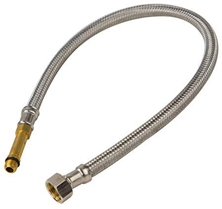 Stabilo-Sanitaer Edelstahl Panzerschlauch DN8 ÜWM 3/8 Zoll x M10x1(44) 50cm Trinkwasser DVGW Sanitärschlauch Armatur Wasserhahn Anschlussschlauch Flexschlauch