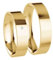 JC Trauringe Gold 333 Paarpreis Poliert I Traumhafte Eheringe breit 5 mm I Partnerringe Gelbgold mit Gravur in edler Schatulle I Klassische Hochzeitsringe Herrenring & Damenring mit Stein (Profil 13)
