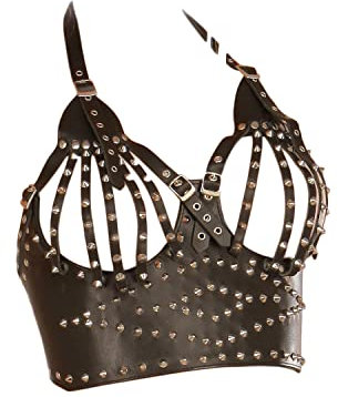 Ledapol 238 Harness Leder Corsage Top mit Nieten Gr. XXL schwarz