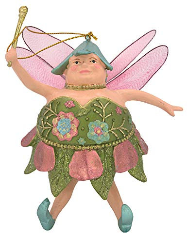 Elfe Fee Dicke Elfe Anhänger Deko Christbaumschmuck 14 cm hellgrün-rosa Ostern Osterdeko Advent Weihnachten