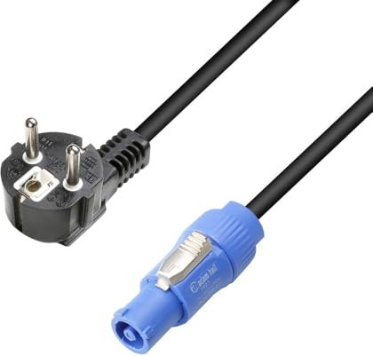Adam Hall 8101 pcon 0150 X – Cavo di alimentazione Cee 7/7 – Power Twist 1, 5 mm² 1, 5 m