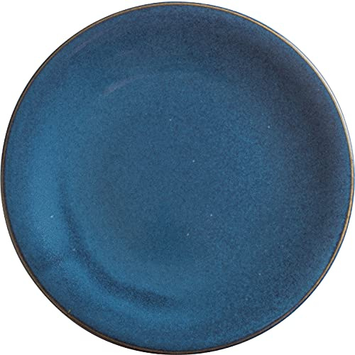KAHLA 1T3437A93021W Homestyle Speiseteller 26,5 cm atlantic blue orientalisches Geschirr aus Porzellan mit Steingut- und Keramiklook flacher Teller großer Essteller Speiseteller XL rund blau
