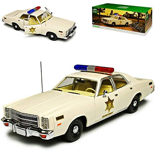 Greenlight Plymouth Fury Hazzard County Sheriff Police Polizei 1977 1/18 Modell Auto