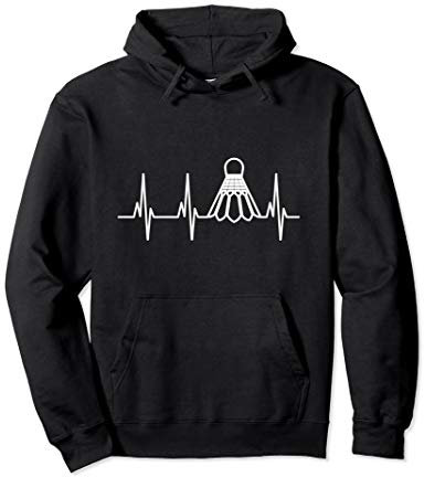 Badminton Federball Heartbeat Badminton Pullover Hoodie