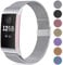 Faliogo Metal Replacement Strap Compatible with Fitbit Charge 4 Straps/Fitbit Charge 3 Strap, Adjustable Stainless Steel Wirstband for Women Man, Small Silver