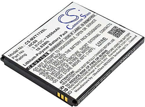 CS-MXT172SL Battery 2850mAh compatible with [Motorola] Moto C Plus, Moto C Plus Dual SIM, XT1723, XT1724, XT1725 replaces HC60
