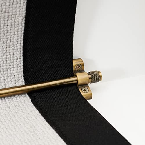 Pushka Home Modern Brass Gold Black Antique Gold Knurled Stair Rod Bars Suitable for Carpet Runners 10mm Diameter 900mm Length Easy Rods to Fit Sold Individually