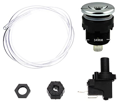Folewr Bouton poussoir marche/arrêt 125-250 V 16 A pour baignoire, spa, jet, tube d'élimination pneumatique