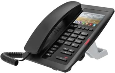 Fanvil H5W WLAN-IP-Telefon mit 3,5-Farbbildschirm mit 2 SIP-Linien, ideal für Krankenhaus, Einkaufszentrum, Hotel (schwarz)