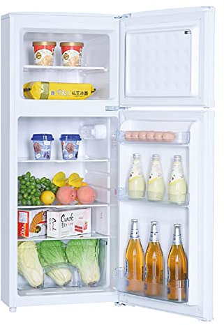 Statesman Freestanding Fridge with 3 Clear Freezer Drawers, 2 Glass Shelves, Reversible Doors, 115L Fridge, 40L Freezer, 50 cm Wide, White