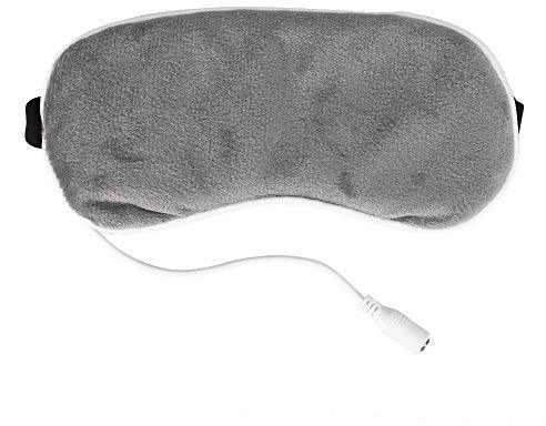Elektrische USB beheizte Augenmaske, Dampf Lidschatten Lavendel Augenmaske, Tragbares Augenmassagegerät Zur Linderung von Blepharitis, Trockenheit, Stress, Geschwollenen Augen(grau)