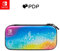 PDP Gaming licenza ufficiale Switch Slim Deluxe Travel caso - STAR SPECTRUM - Semi-Hardshell - Console Stand - Protective PU Leather - Holds 14 Games - Works with Switch OLED & Lite