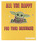 UK Greetings Disney The Mandalorian Geburtstagskarte, Happy Birthday Geschenke, Sie/Ihn, lustiges Design mit Grogu-Figur, mit Umschlag, 165 x 190 mm