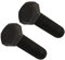 PATIKIL M10x35mm Esagonale Bullone, 2pz 8.8 Grado Completo Filettato Sinistra Mano Filo Esagonale Testa Bullone, Nero