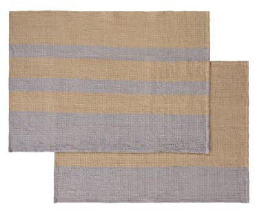 Blomus Geschirrtücher 2er Set -GANO- Handtücher aus 100% Baumwolle 50x70cm (Indian Tan/Tradewinds)