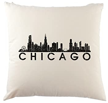 Urban Backwoods Skyline Chicago Kissen Dekokissen