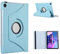 LMFULM® Tablet Étui pour Lenovo Tab M10 3rd Gen TB-328F (10,1 Pouces) PU Cuir Case Ultra Mince 360° Rotation Housse Protection Cover Flip Coque Bleu Foncé