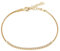 Einzelstück® Tennis Armband Silber 925 I Damen Kristall Armband I 18K Gold Echtschmuck Glitzer Gliederarmband (French Chic Gold Armband)