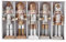 SEWACC 5pcs Christmas Nutcracker Figures, Wooden Nutcracker Set Wood Nutcracker Ornaments for Christmas Decor (White Golden)