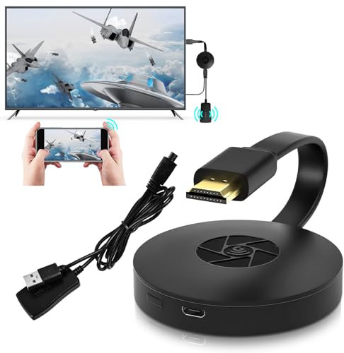 Wireless HDMI Dongle - Wireless HDMI Adapter, Tragbarer Miracast Hdmi Dongle, HD Display Wireless Display Adapter, Wi-Fi Display Dongle Kompatibel mit Android/iOS/Mac/Windows,Projektor/TV/Monitor