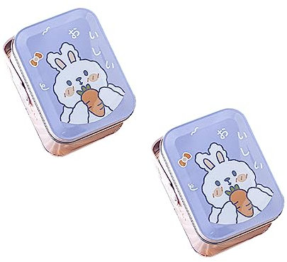 Garneck 2er-Box Handtasche Blechdose Kerze Dose Kleine Geschenkbox Ostern Bonbonglas Leere Schmuckschatullen Strumpffüller Ebt Keksdosen Metall Süssigkeit Geschenkglas Weißblech